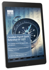 Canadian Payroll Quick Reference for 2023