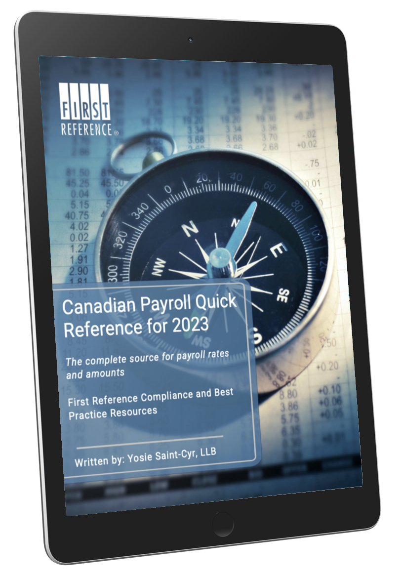 Canadian Payroll Quick Reference for 2023